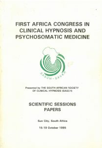 First Africa Congress in clinical hypnosis and psychosomatic medicine Pierre Cronje