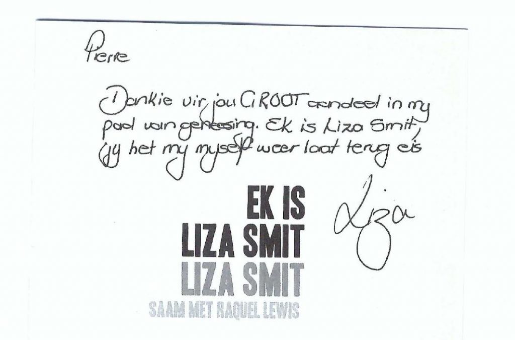 Ek is Liza Smith Pierre Cronje